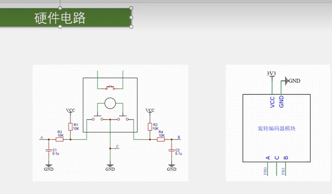 旋转编码器硬件电路